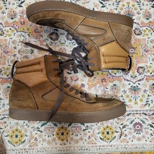 COACH Dave Sneaker | Size 11 | High Top | Brown Leather and Suede
